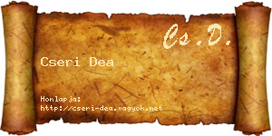 Cseri Dea névjegykártya